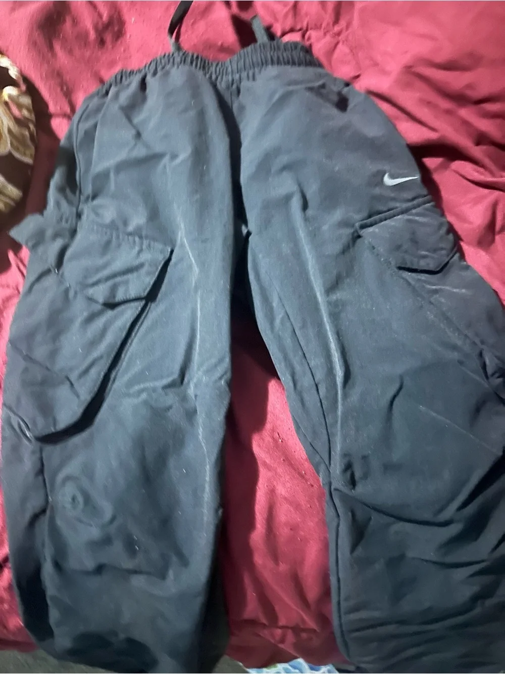 Nike Black Men's Cargo Joggers with Swoosh